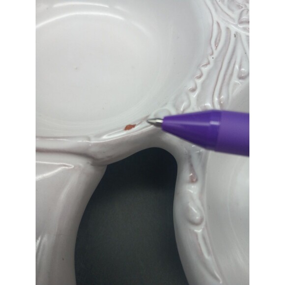 Style Eyes Baum Brothers Embossed Whiteware Baking Dish With 6 Round Cups - Picture 6 of 10